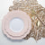 Scalloped Blush • Gold Plastic Plates 8" | 10 Pack
