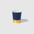 Navy Blue and Gold Dipped Paper Party Cups (10 per Pack)