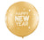 30"NEW YEAR SPARKLES DOTS GOLD LATEX