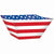 Red, White And Blue Paper Square Bowls 3 count