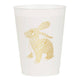 Gold Herend Bunny Watercolor Reusable Cups - Set of 10