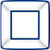 Classic Square Blue/White Paper Dessert Plate