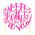 Happy Birthday Paper Cake Topper (Pink)