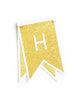 Happy Birthday Party Banner Gold Glitter