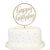 Happy Birthday Cake Topper (Silver or Gold)