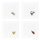 Golf Cocktail Napkins | Mixed Set of 4