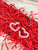 Acrylic Glitter Heart Hoop Earrings