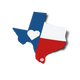Texas Flag Heart Sticker