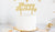 Basic GOLD ACRYLIC HAPPY BIRTHDAY CAKE TOPPER