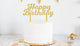 Basic GOLD ACRYLIC HAPPY BIRTHDAY CAKE TOPPER