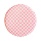 Tickle Me Pink Check It! Dinner Plates