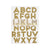 Gold Glitter Alphabet Sticker Sheets (set of 10 sheets)