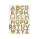 Gold Glitter Alphabet Sticker Sheets (set of 10 sheets)