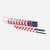 Reusable American Flag Straws, Pkg/20, PVC