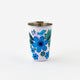 Set of 2 Blue & White Painted Tumbler