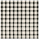 Black Painted Check Cocktail Napkin