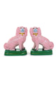 STAFFORDSHIRE PALE PINK DOGS 8" (Set of 2)