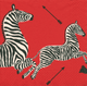 Zebras Red Napkin Cocktail