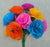 DZ PAPER CARNATION FLOWER MD SOLID COLOR ASSTD 3" D bouquet
