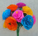 DZ PAPER CARNATION FLOWER MD SOLID COLOR ASSTD 3" D bouquet