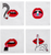 Lips Cocktail Napkins by Jonathan Adler