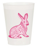 Pink Herend Bunny Watercolor Reusable Cups - Set of 10