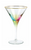 Set of 2 Rainbow Stemless Martini Glass