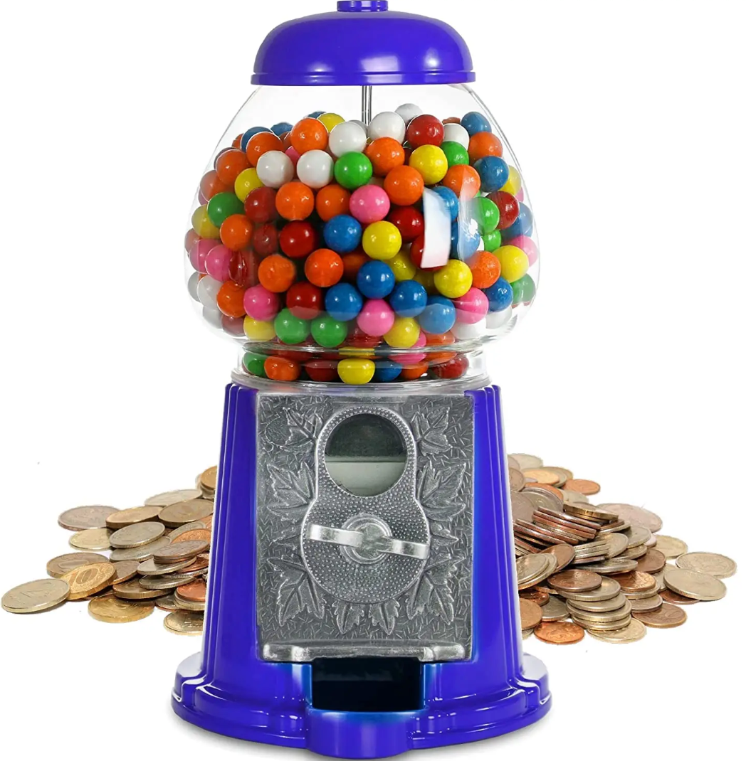 Mini Gumball Machine - Bubble Gum Candy Dispenser, Unique Money