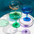 SET 4 RAINBOW COUPE CHAMPAGNE GLASS
