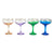 SET 4 RAINBOW COUPE CHAMPAGNE GLASS