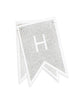 Happy Birthday Party Banner Silver Glitter
