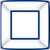 Blue/White Paper Square Dinner Plate