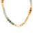 Candy Rainbow Gemstone Beaded Necklace with Pearl Accent