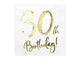 Milestone Birthday Gold & White Napkins