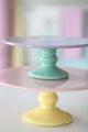 Miss Étoile - Medium Cake Stand Purple on Mint Foot