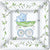 Blue Baby Carriage Square Paper Dessert Plate