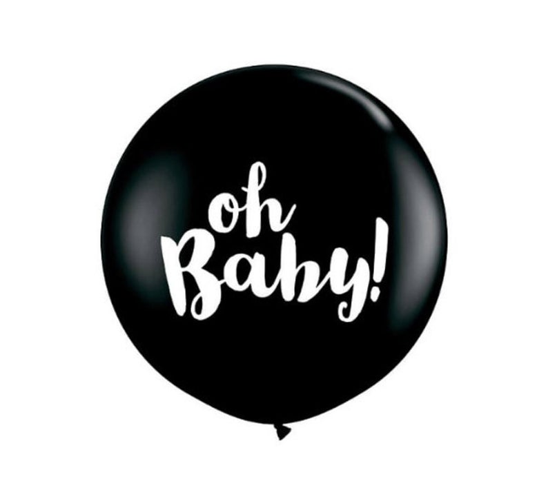 Yadiana 36 Inch Gender Reveal Balloon - Black Boy Or Girl Confetti Balloon For Baby Shower Parties