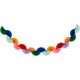 Rainbow Honeycomb Fan Garland
