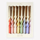 Rainbow Twisted Taper Candles